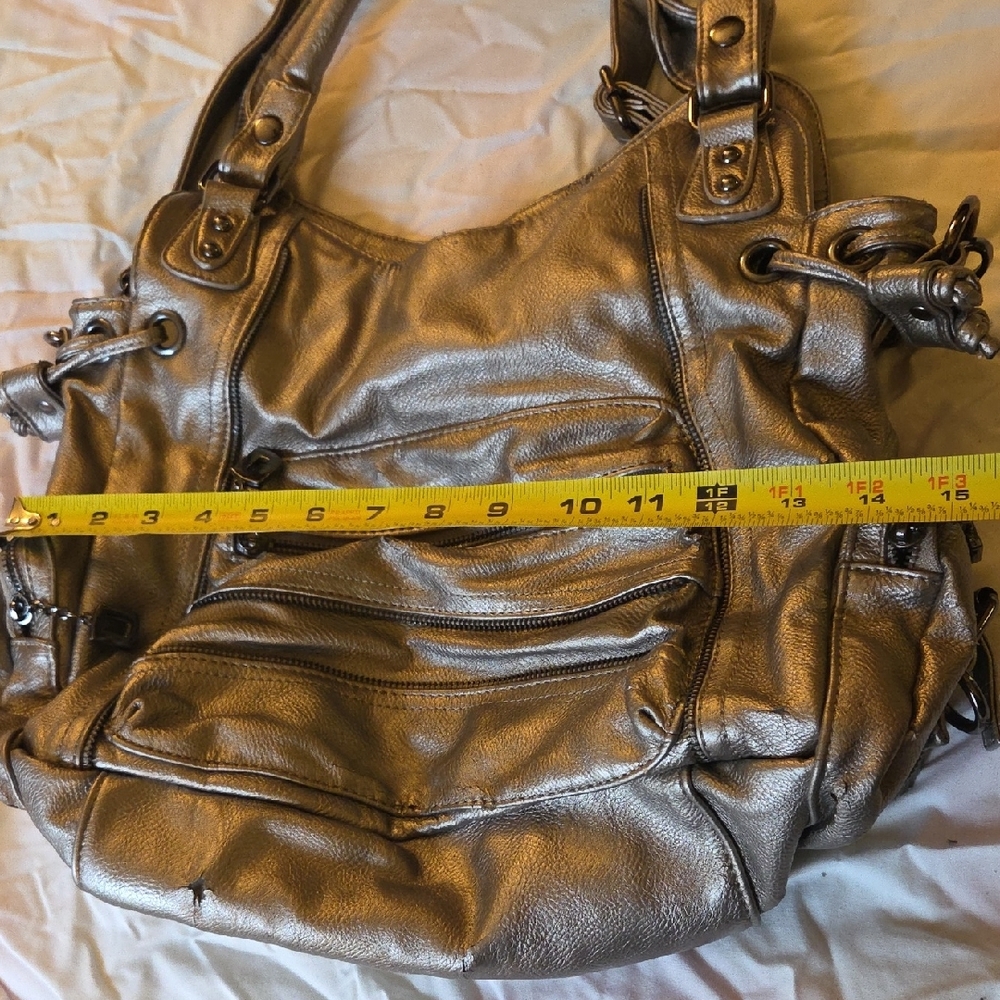 Array Metallic Silver Shoulder Bag - image 3